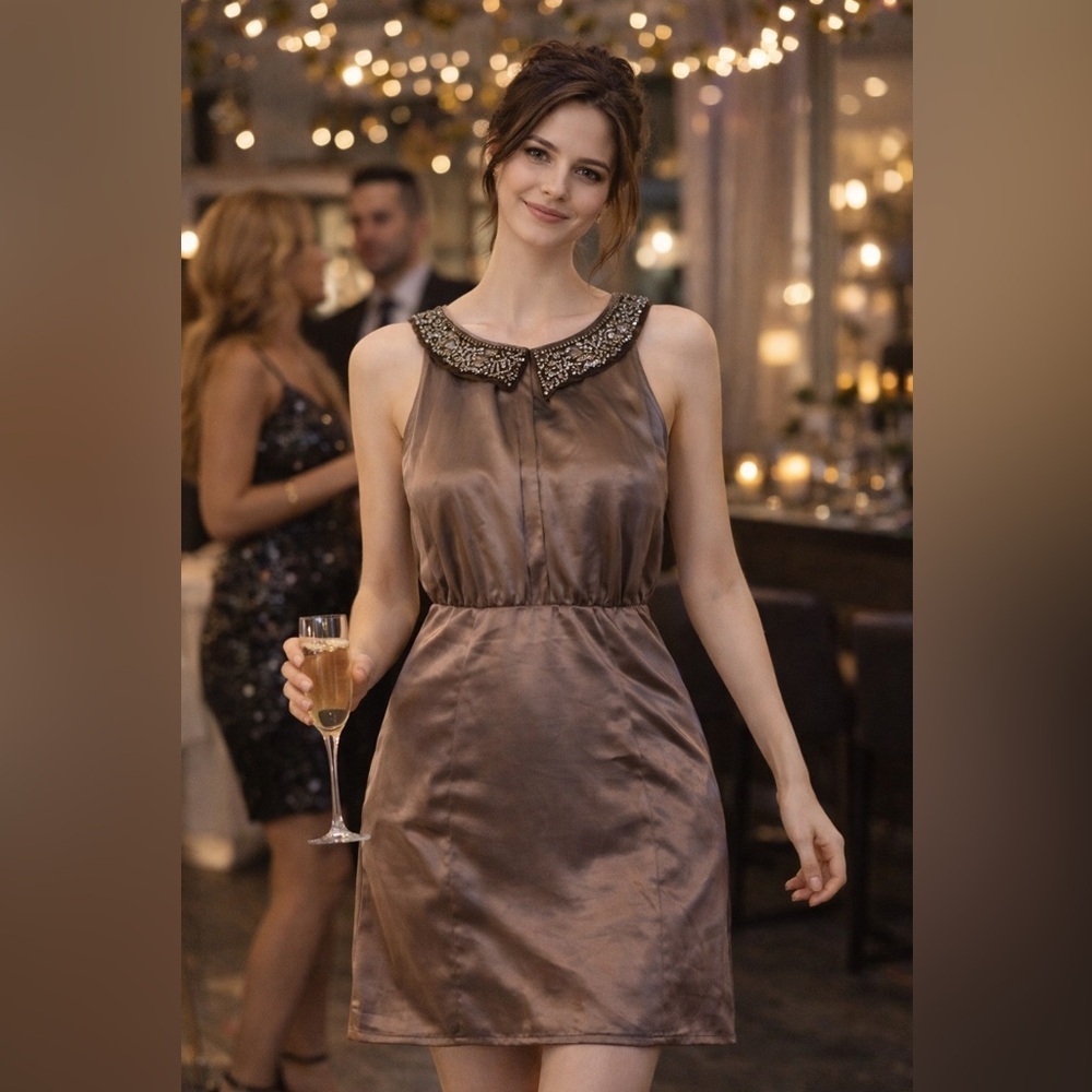 NWT H&M Sleeveless silver‎ dress